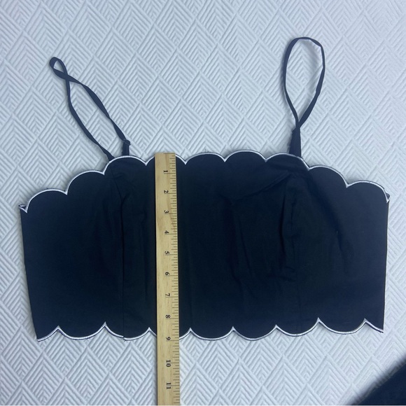 Women’s Black Two Piece Set Midi Skirt Crop Tank Wayf Large NWT - Picture 7 of 8